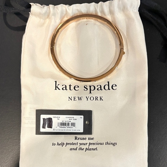 Kate Spade rose gold Bracelet with Clear Stones - Picture 3 of 4